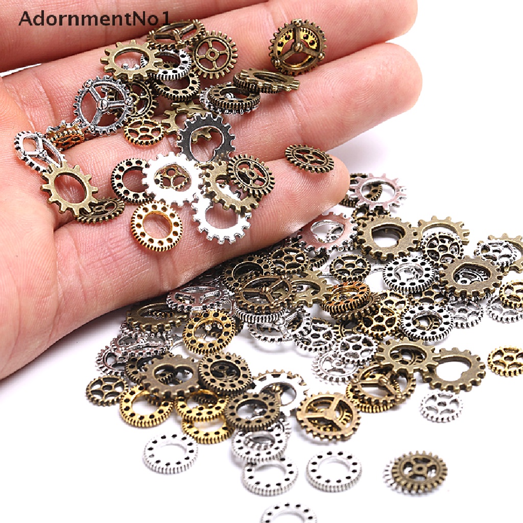 (AdornmentNo1) 100pcs / Set Roda Gigi Mini Gaya Antik / Steampunk Untuk Membuat Perhiasan DIY