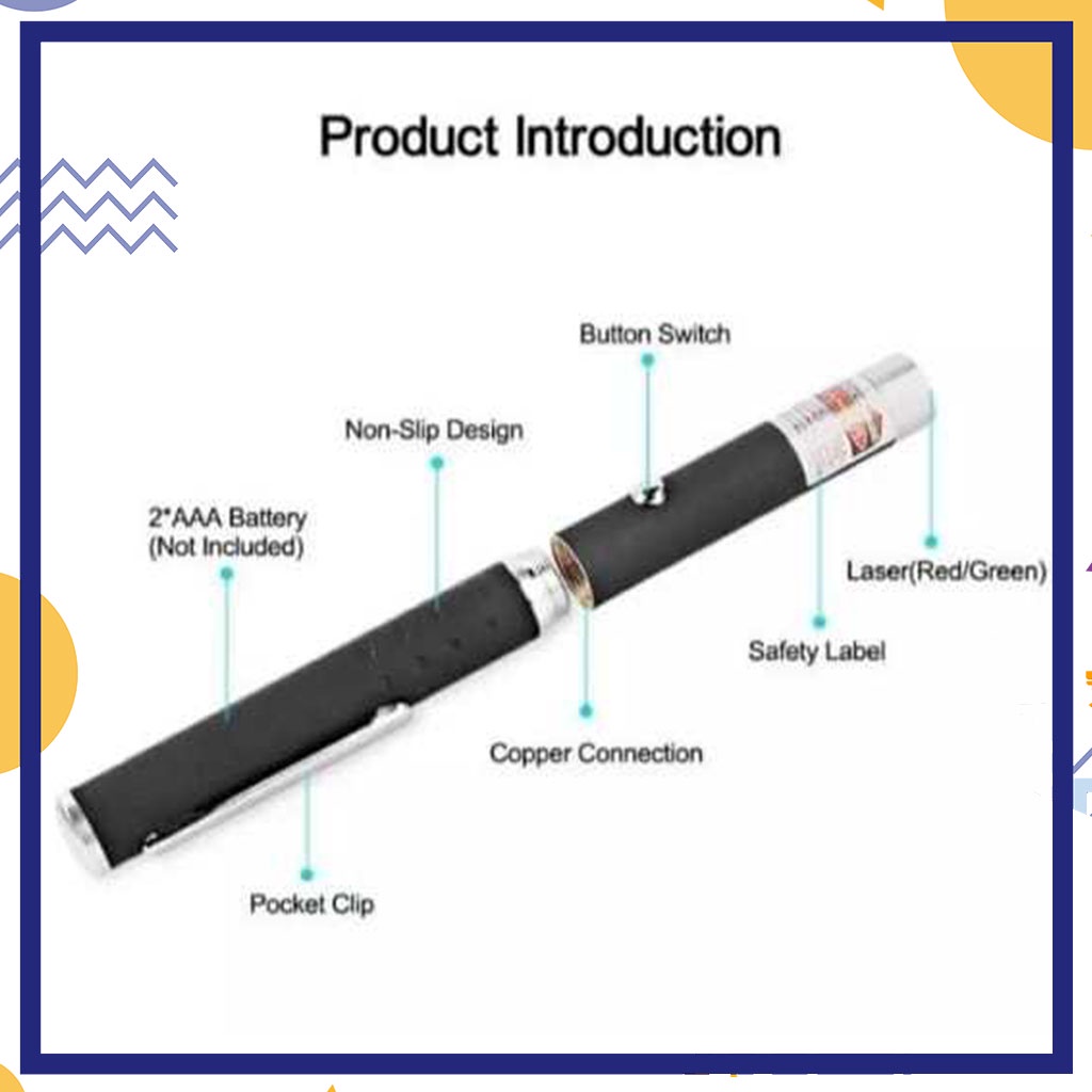 Green Laser Pointer Laser Hijau 1 Pcs  - Pointer Laser Hijau 5mw Terang Green Laser Pointer Presentation Pen Laser