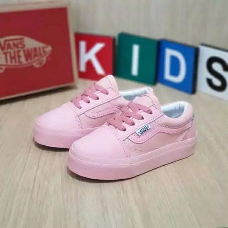 SEPATU SNEAKER ANAK PEREMPUAN / SEPATU VANS OLD SKOOL ANAK WARNA FULL PING