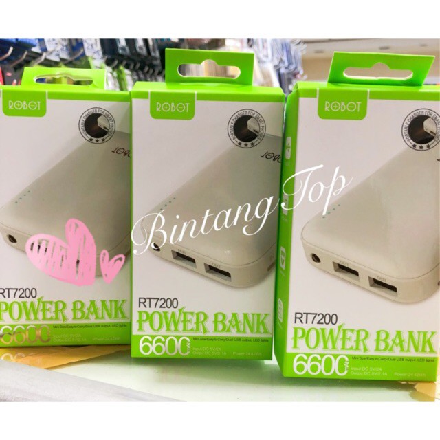 Powerbank Vivan Robot 6600mah rt7200 / rt7300 pb robot / powerbank robot