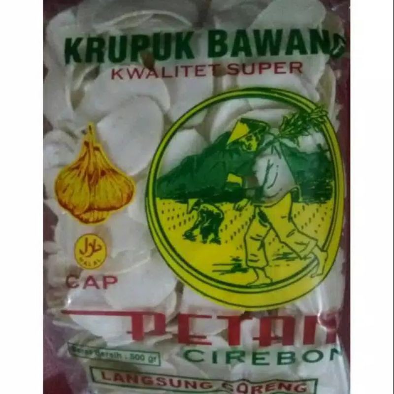 

Krupuk Bawang Putih kancing Cap "Petani" Berat - 500 Gram Khas Indramayu Cirebon