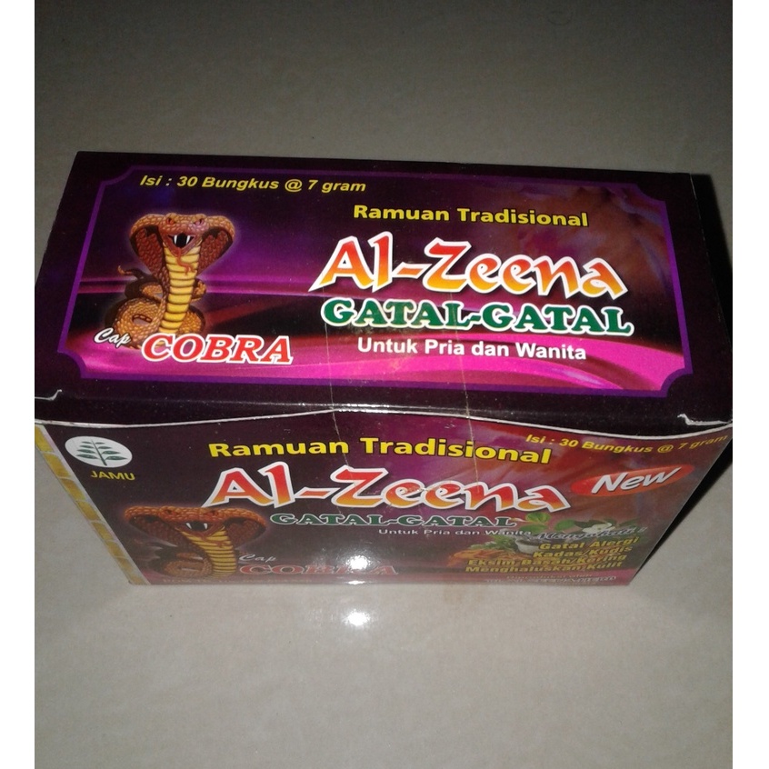 Paket 50 Box Jamu Cobra Serbuk Al-zeena isi 30 Obt Gatal & Exsim Original