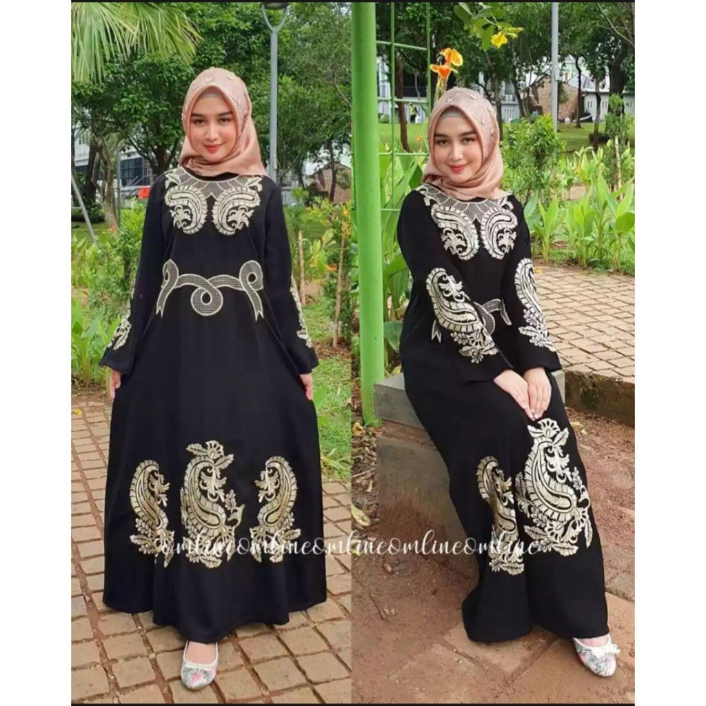 Baju Abaya Gamis Hitam Turkey Abaya Arab Hitam Gamis Abaya Arab