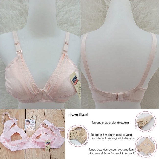 Bra Bh Menyusui Tanpa Busa Tanpa Kawat Bra Maternity Nursing Bra-3