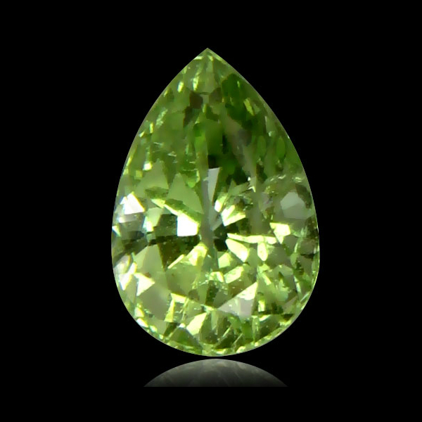 Certified Pear 1.48ct Natural Green TSAVORITE Garnet, Tanzania GT009