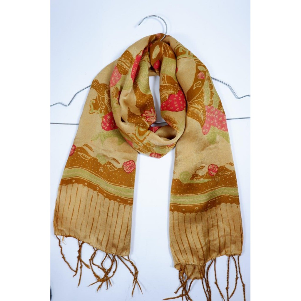 TERMURAH! Scarf Batik Sutra Tulis Premium | syal batik shawl batik scarf batik sutra batik tulis