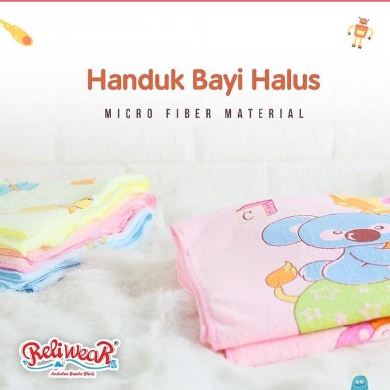 Reliable Reliwear Handuk Bayi Microfiber  / Handuk Mandi Anak Bayi Termurah.!!