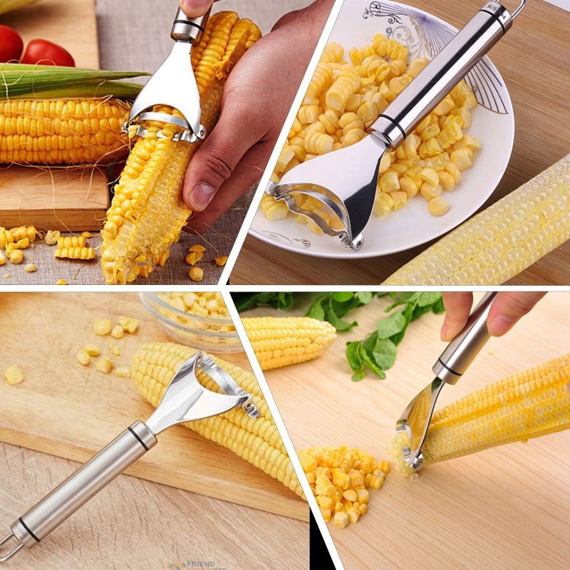 304 Stainless Corn Peeler Alat Pengupas Biji Jagung Pisau Serut Jagung