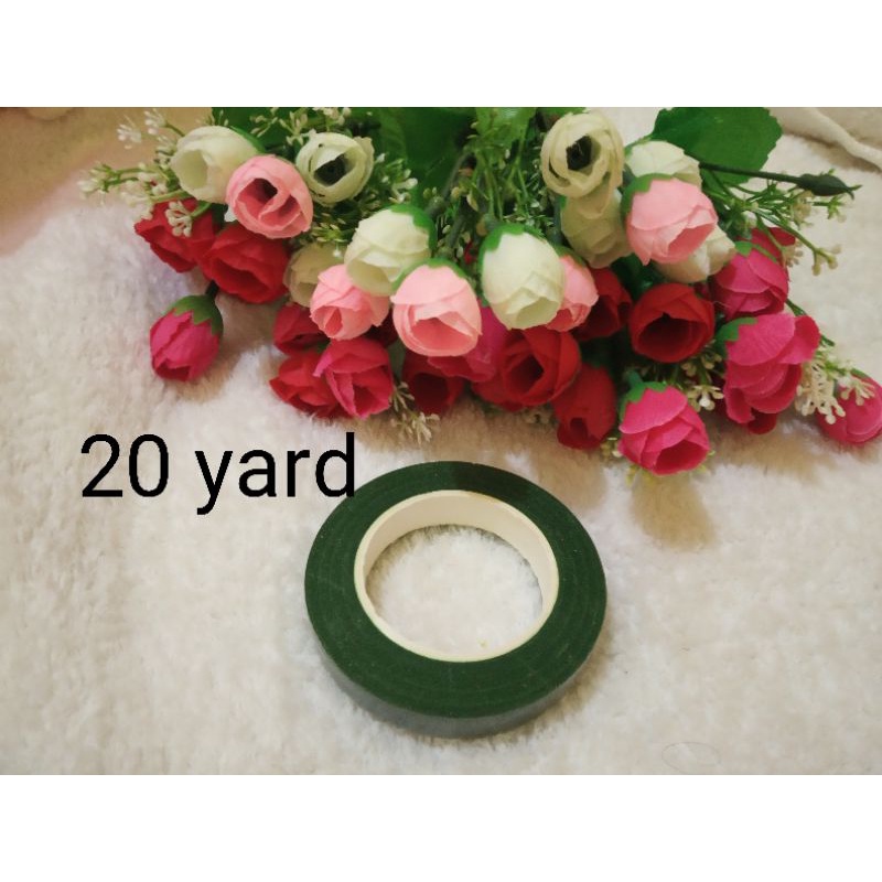 Floral Tape hijau / floraltape 20 yard.