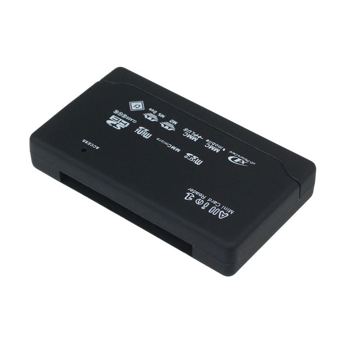 FSU Card Reader SD XD MMC MS CF SDHC TF Micro SD M2 Adapter - SHTC-08 - Black