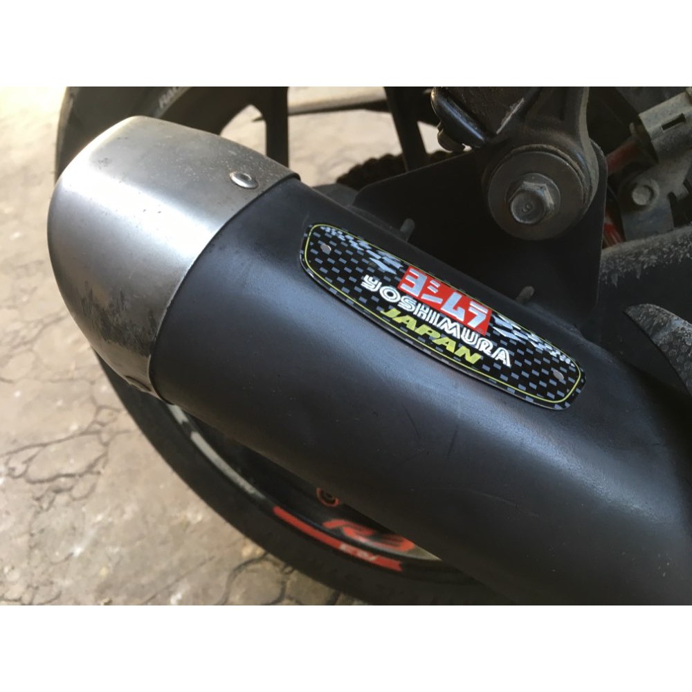 YUSHIMURA Stiker Decal Tahan Panas Bahan Aluminium untuk Knalpot Motor / Mobil