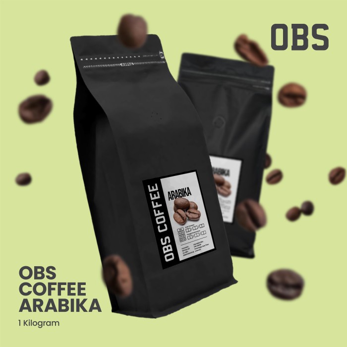 

⭐BISA COD⭐ OBS COFFEE ARABIKA 1 KG BIJI/BUBUK | Roasted Coffee | Arabika 1kg - BUBUK SUPER HLS