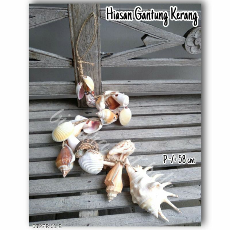 hiasan gantung kerang hiasan kerang gantungan kerang hiasan dinding dekorasi handmade souvenir bali