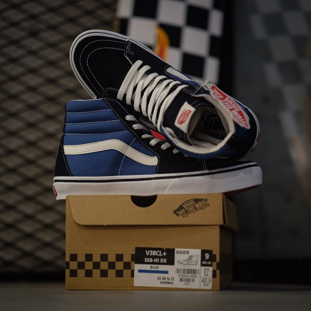 SEPATU - SEPATU VANS SK8 HI V38CL NAVY WHITE JAPAN MARKET