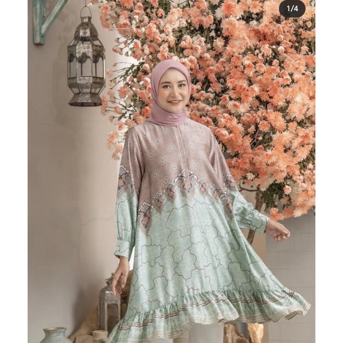 Gauri tunik cotton candy heaven lights preloved size XXL