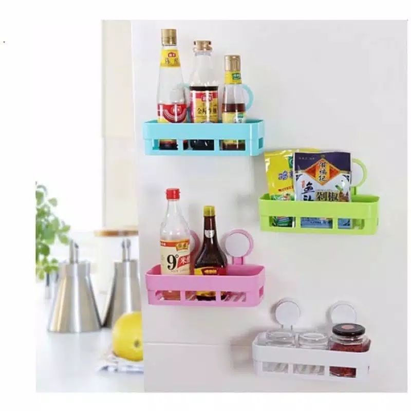 [Plastik] rak persegi serbaguna - Bathroom Shelves Tempel+Bubble Wrap