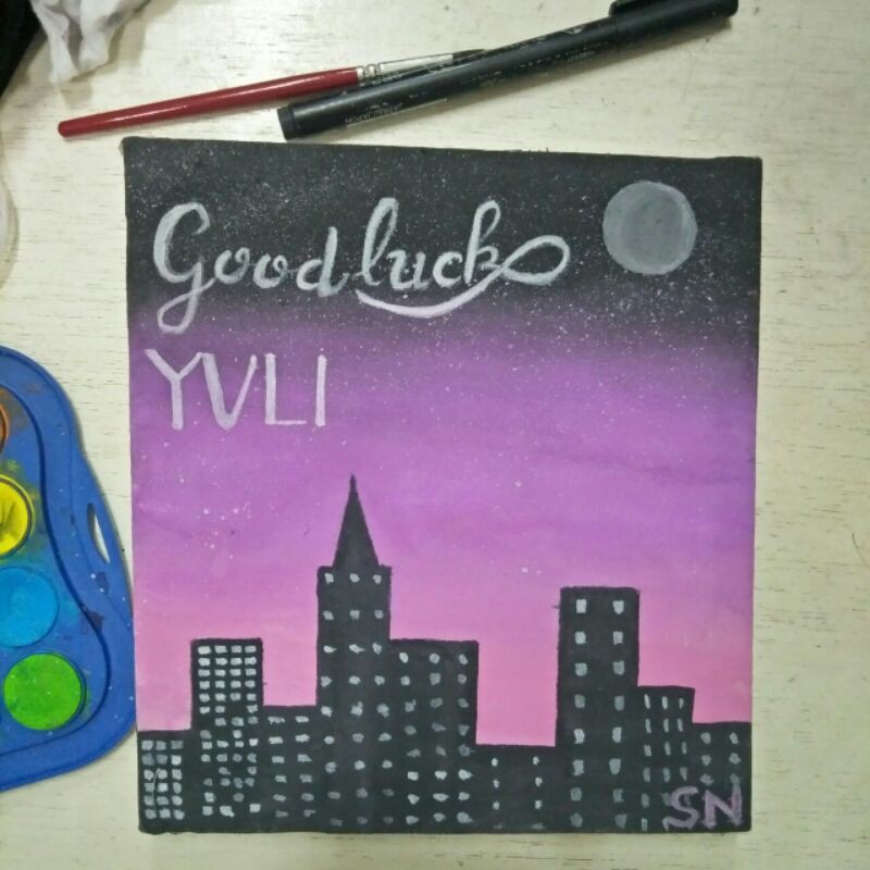 

Request lukisan cat air kata-kata 20x20 cm