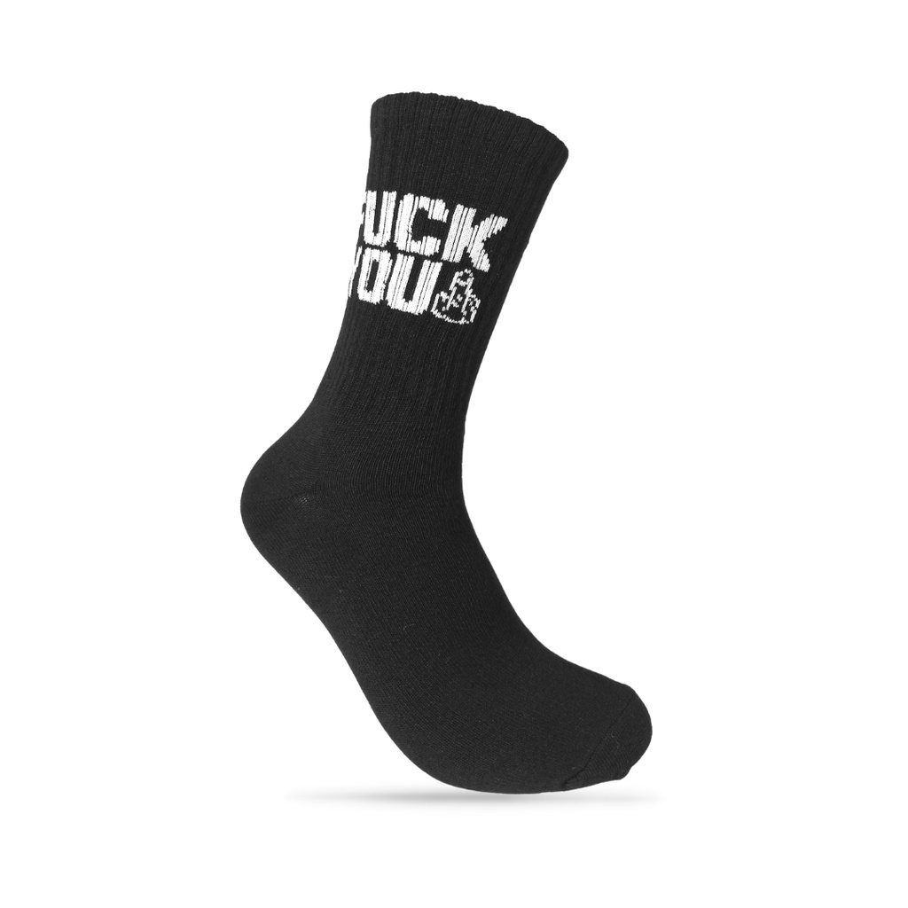 THE MUDS - Kaos Kaki Oldschool Motif FvckYou Hitam - X361