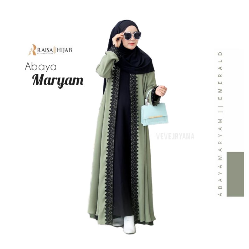 Abaya Maryam by Raisa Hijab abaya Turkey abaya Arab jetblack abaya gamis abaya wanita abaya dress ab