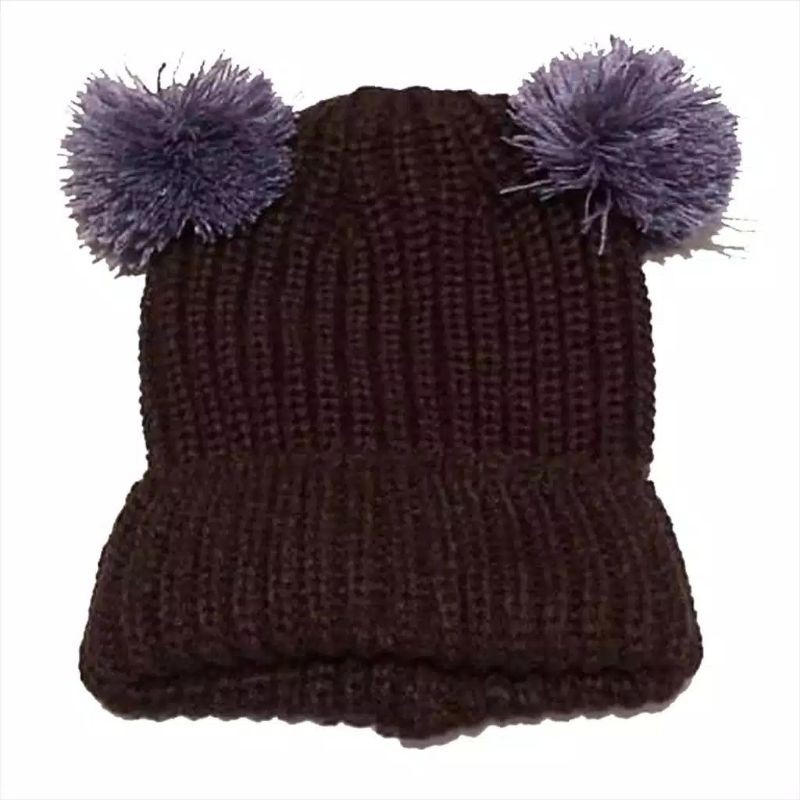 Topi Rajut Anak - Topi Pompom  Topi kupluk Wool Hangat Bayi