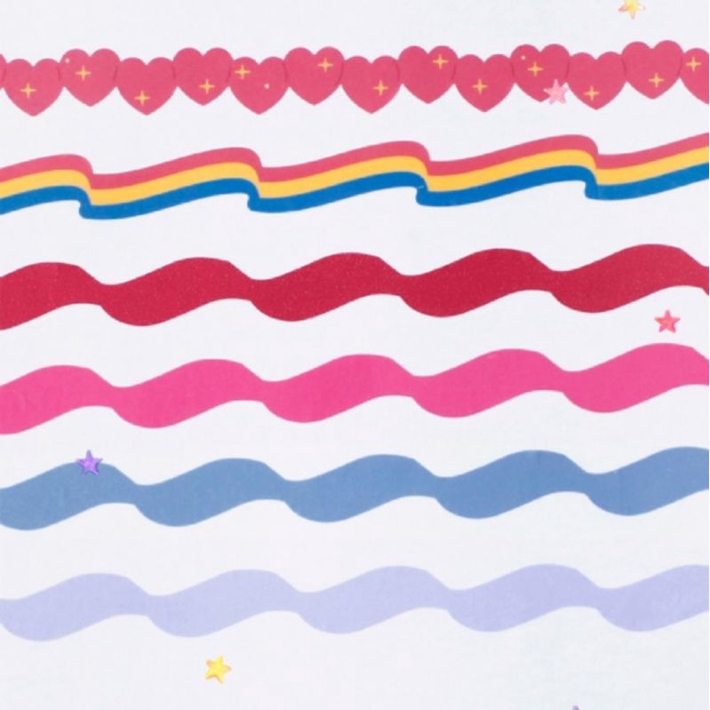 

washitape sample 100 cm deco from beond ribbon rainbow love twinkle