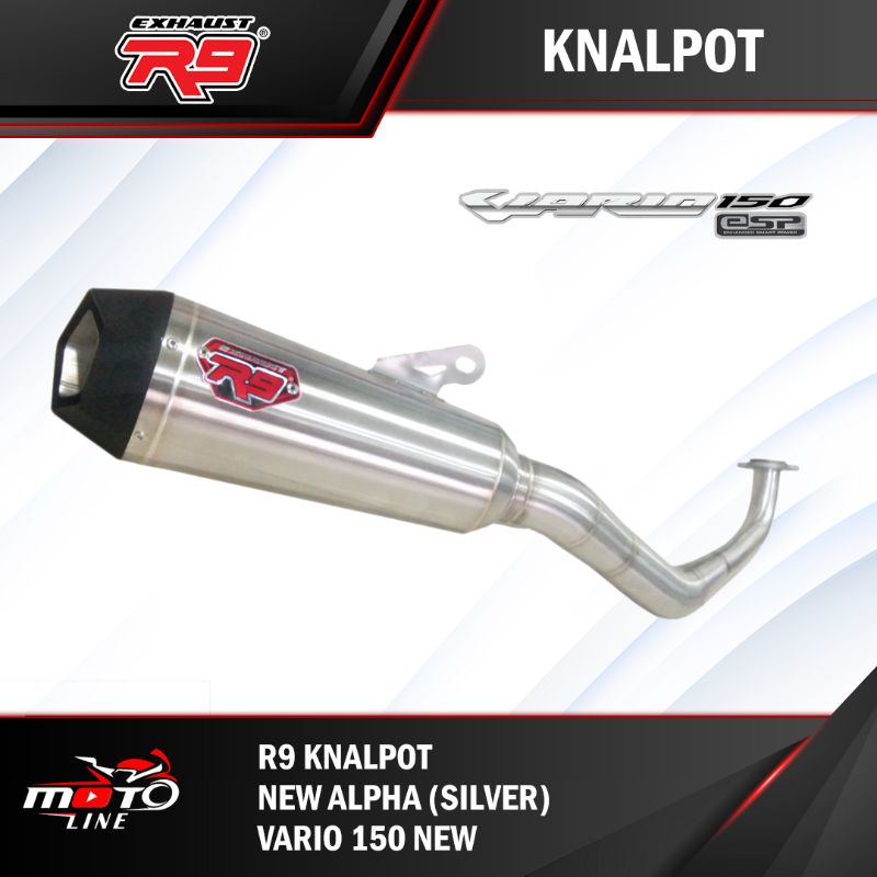 knalpot r9 new alpha silver vario 150 new