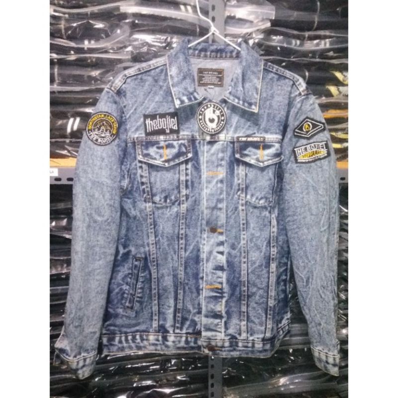 JAKET JINS LEVI PRIA BORDIR EMBLEM JACKET JEANS LEPIS COWO DISTRO DENIM ORIGINAL