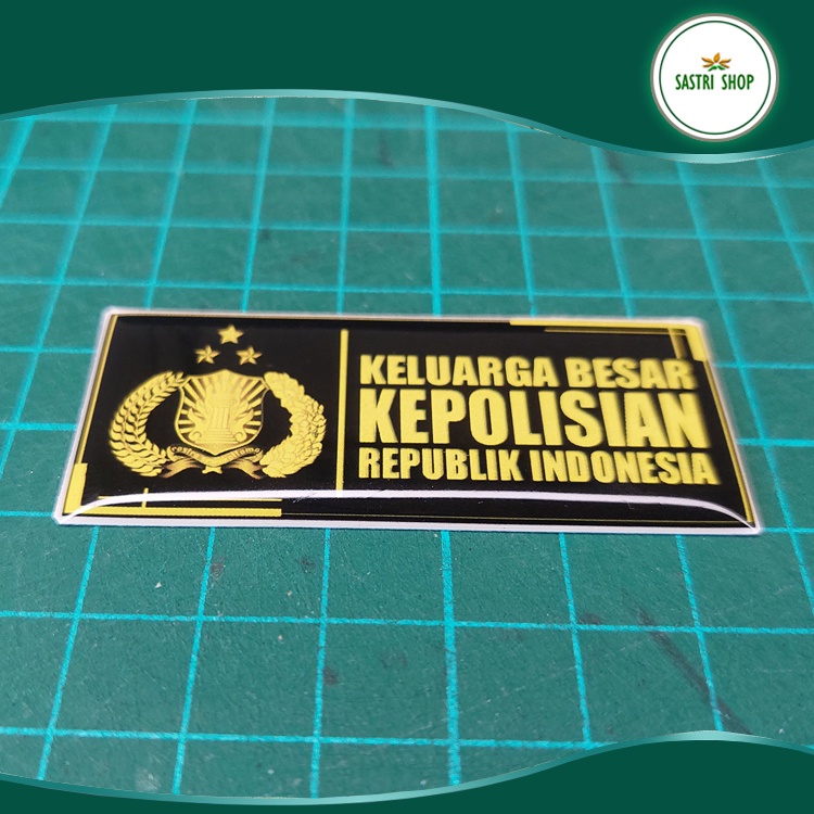 Stiker Motor Timbul Untuk Plat Motor Model Keluarga Besar Kepolisian Indonesia - Polisi Indonesia!!