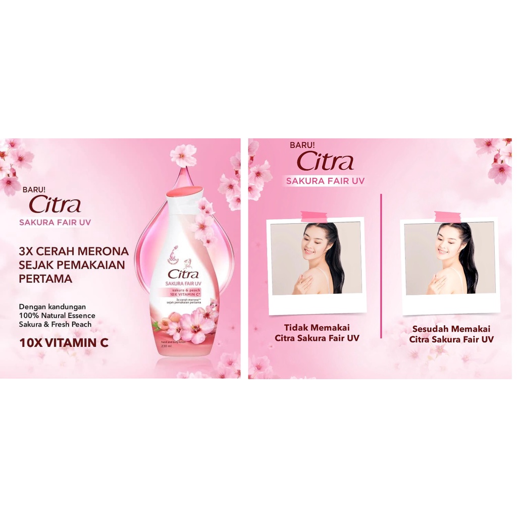 CITRA HAND AND BODY LOTION SAKURA GLOW UV 120ML/230ML