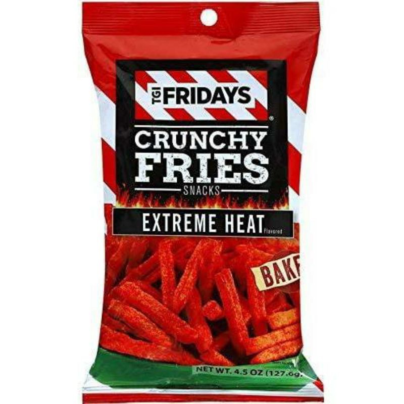 TGI FRIDAYS Crunchy Fries Extreme Heat Snacks 127 Gram TGIF (Made in USA)