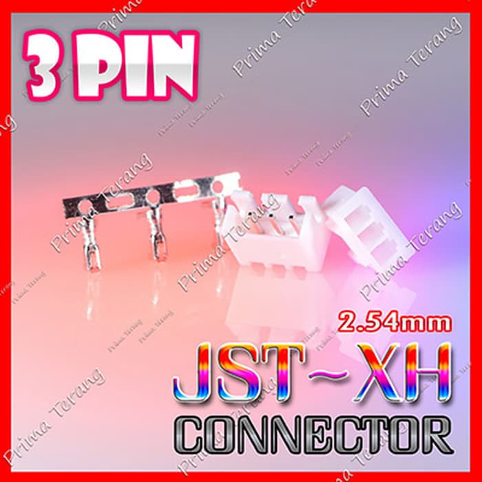 Jst Xh Connector 3 Pin Lurus Jst-Xh 2.54Mm Konektor Baterai Lipo 3P