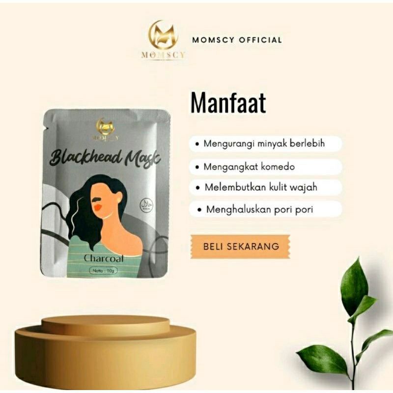 MASKER KOMEDO BLACKHEAD MASK BY MOMSCY 10 GRAM BPOM