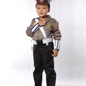 Baju polisi anak setelan komplit / seragam polisi anak