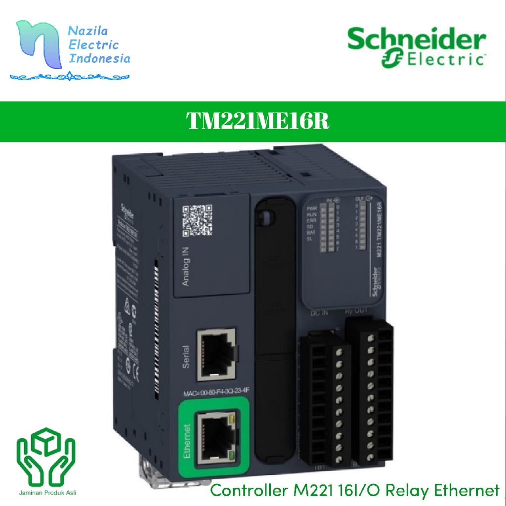 Schneider Modicon TM221ME16R PLC M221 16 I/O Ethernet TM221 Original