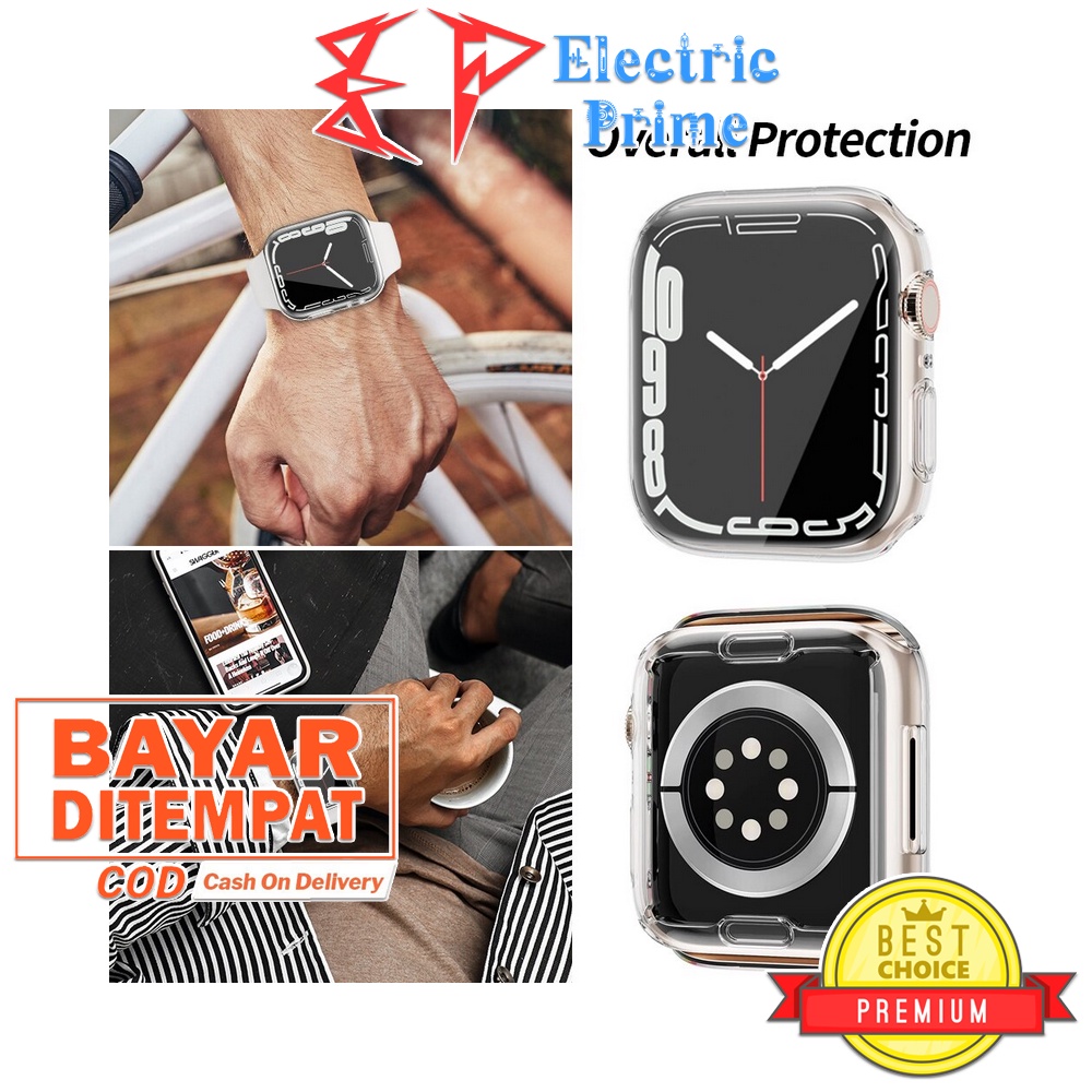 Case Apple Watch Series 7 8 9 41 45mm 2021 2022 TRIPLEDI 3D TPU Silikon Full Cover Waterproof A2476 A2478 A2475 A2477