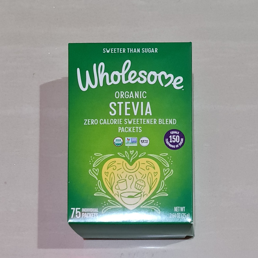 Wholesome Organic Stevia Zero Calorie Sweetener Blend 75 x 1 Gram