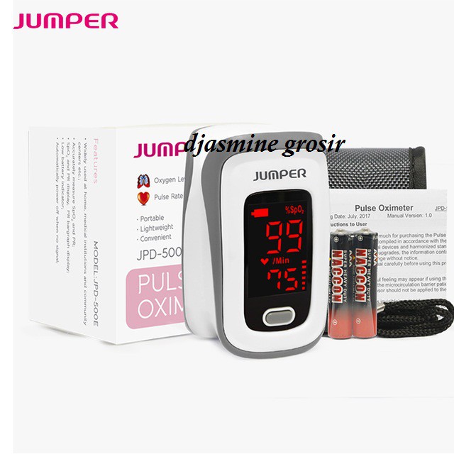 Oximeter Jumper Fingertip Pengukur Kadar Oksigen Dalam Darah 500E LED