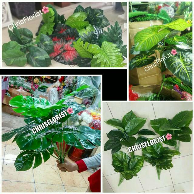 Daun Latex Plastik Palsu Buatan Plastic Sintetis Dekorasi Hiasan Artificial 530