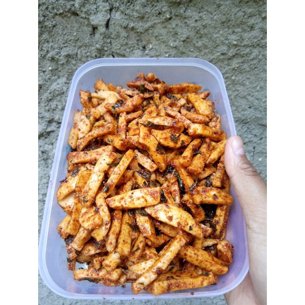 

(Harga termurah) Basreng Daun Jeruk 125 gram kemasan box