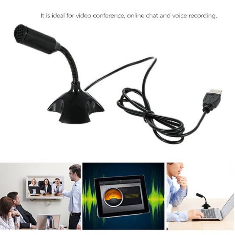 MIKROFON MIC CONDENSER USB KOMPUTER LAPTOP PC RECORDING ZOOM WEBINAR