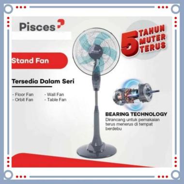 Kipas Angin Berdiri / Stand Fan 16&quot; PISCES 1680 PRO dengan Teknologi Bearing &amp; Thermofuse