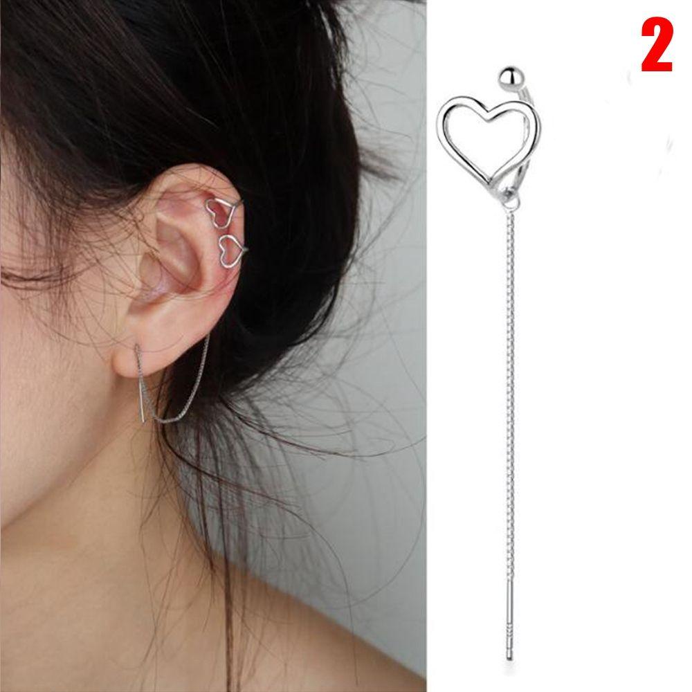 Lily CZ Cuff Earrings Perhiasan Pesta Wanita Tanpa Tindik Statement