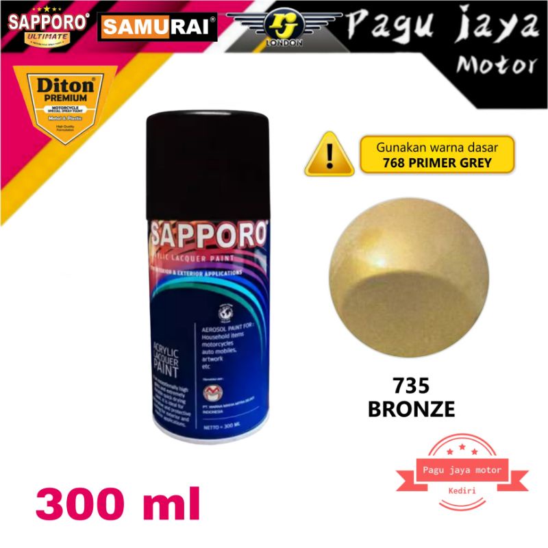 sapporo cat semprot bronze 300ml spray paint