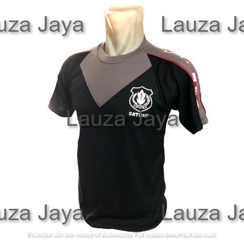 Kaos Logo Satpam Kombinasi Hitam Terbaru - Kaos Satpam Kombinasi Hitam - Kaos satpam Terbaru Kombina