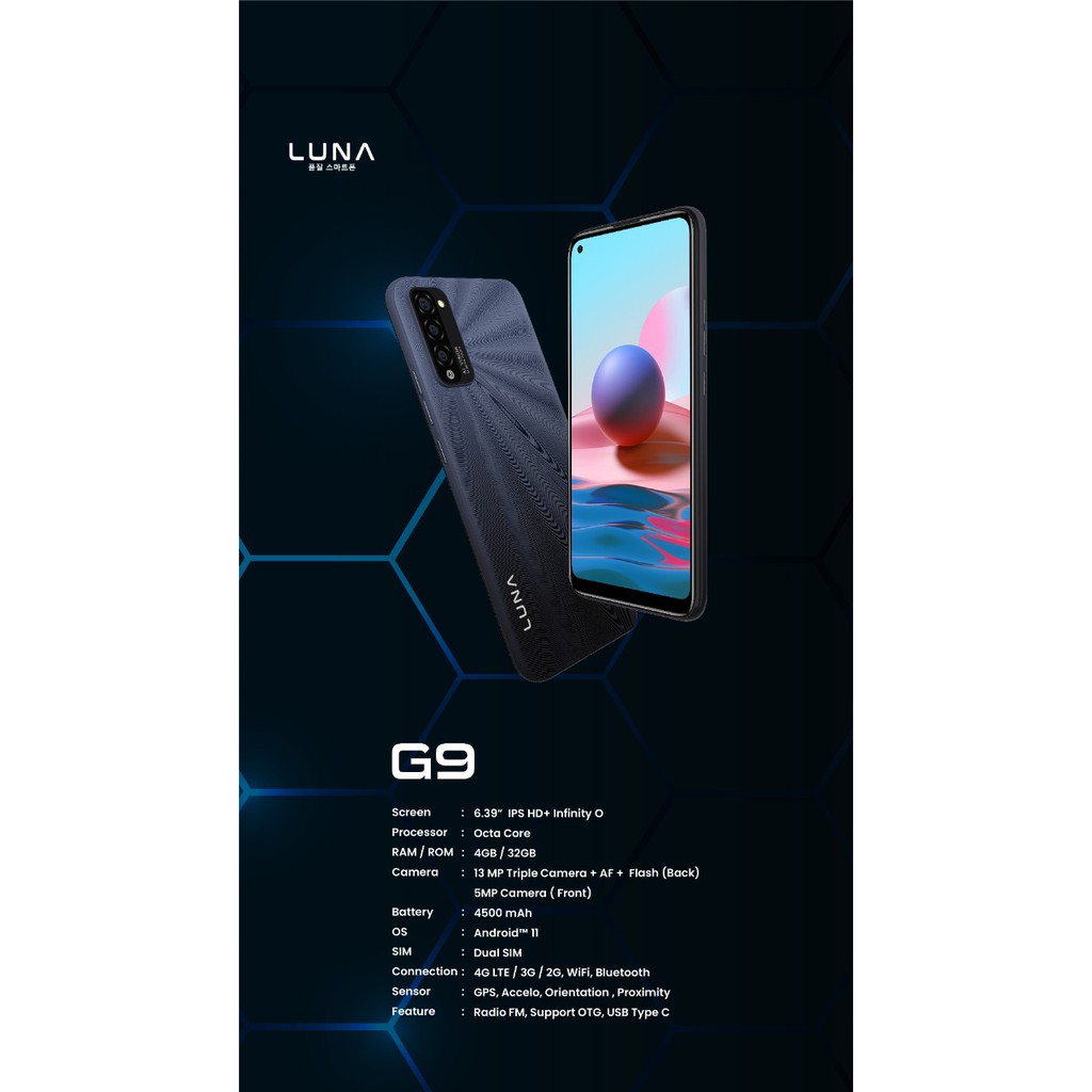 Luna G9 4/32 Ram 4GB Internal 32GB Garansi Resmi - murah