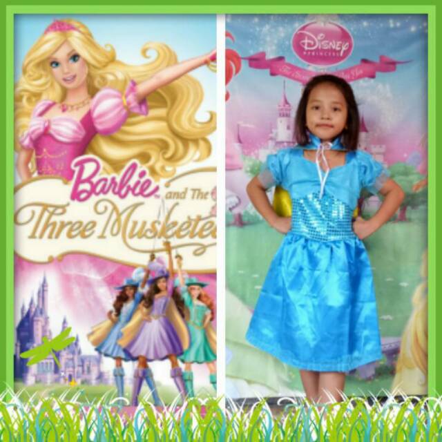 Barbie Three Musketeers  Biru Baju Kostum Barbie Size Anak Dan Dewasa