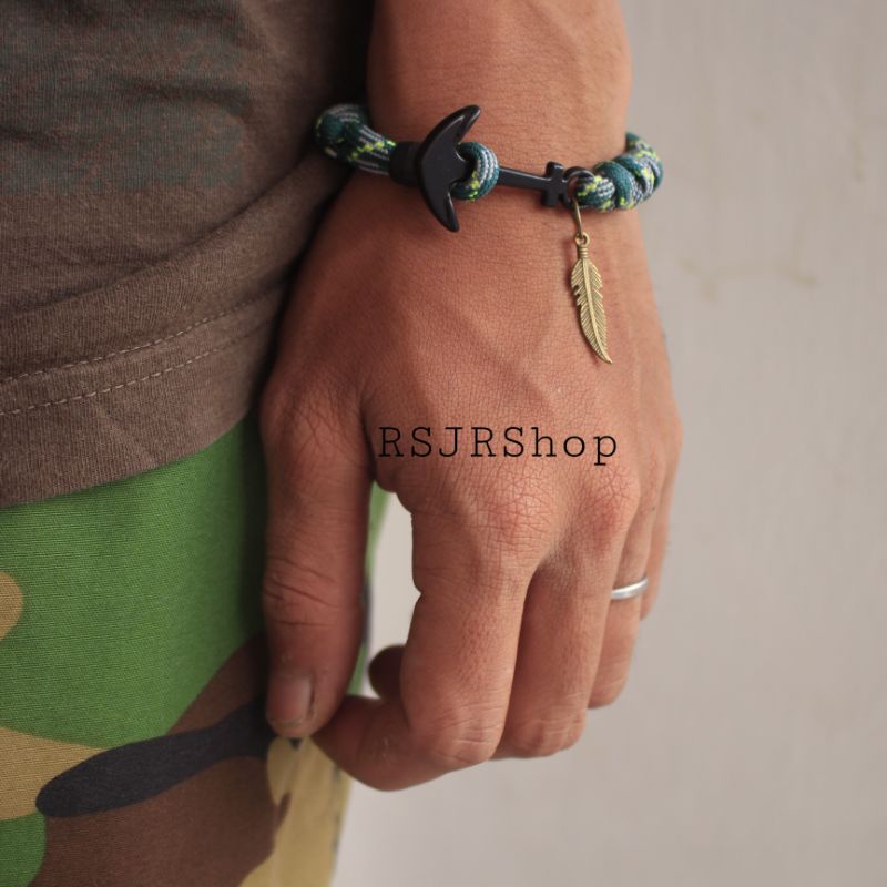 Gelang pria/gelang jangkar /gelang paracord/gelang simple