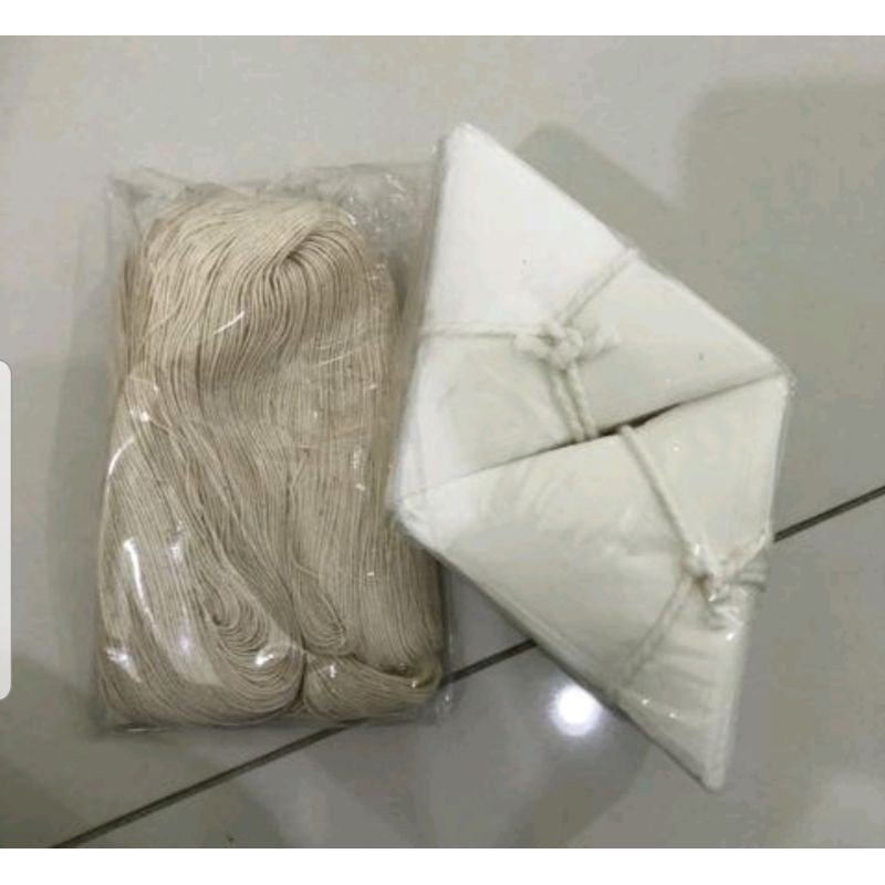 

KANTONG TEH CELUP SEGITIGA 50PCS & BENANG FOOD GRADE TEH CELUP KOSONG