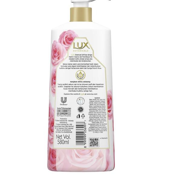 [KODE 77] Lux Soft Rose Sabun Cair Pump 580ml Twin Pack TERBARU
