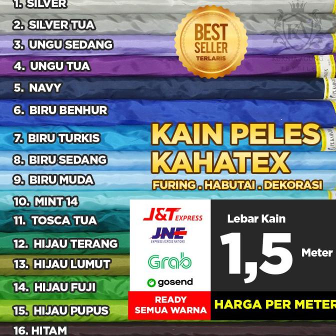 Hot Promo Kain Peles Furing Per Meter Abutai Habutai Abutai Dekorasi Gelap - Hitam